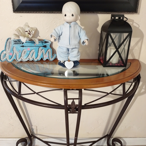 Vintage 1984 Precious Moments Mikey Porcelain Doll 13" Tall Collectible on Blue. - Picture 10 of 11